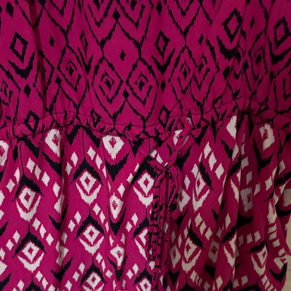 Banana Republic Pink and‎ Black Patterned Dress